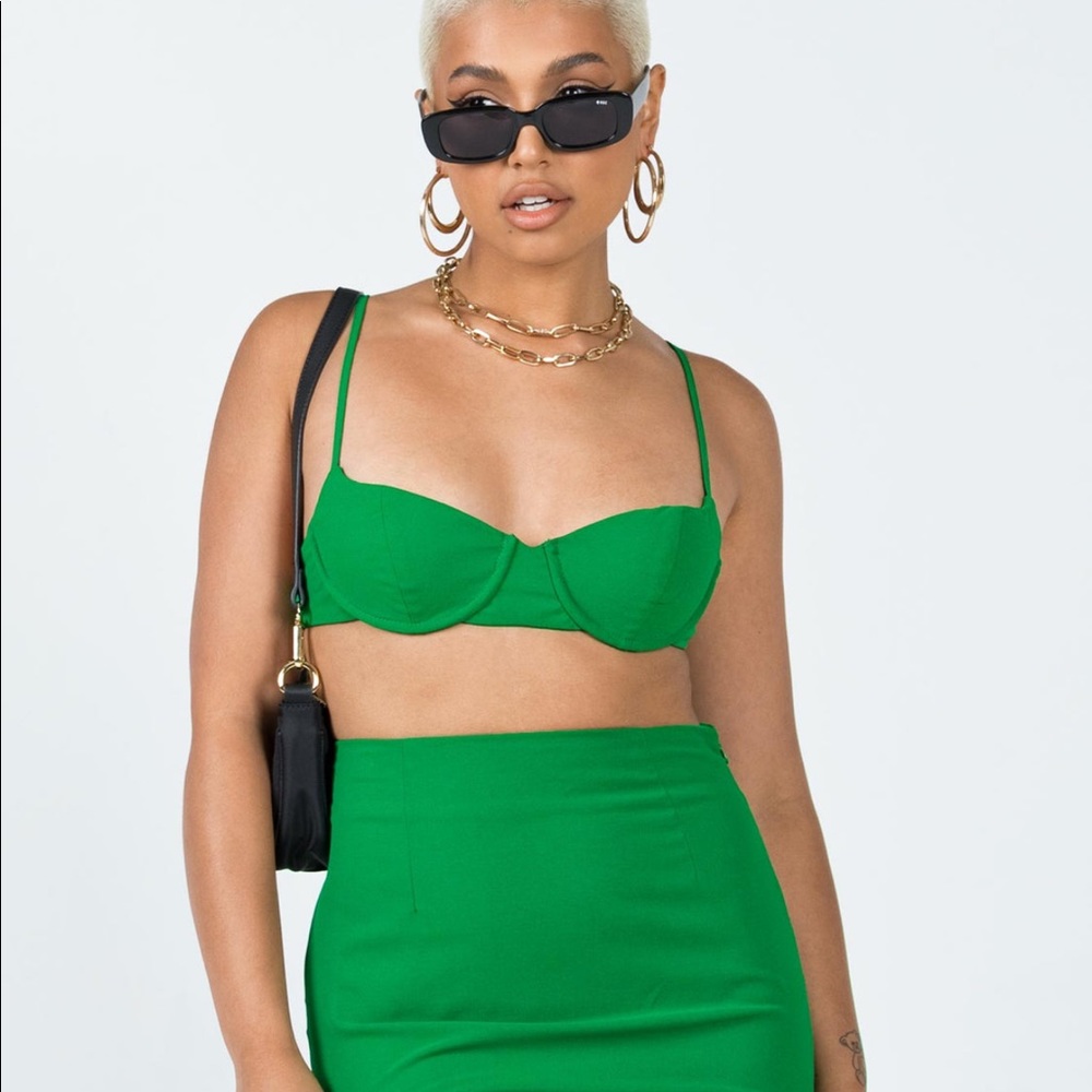 Princess Polly Manhattan Top Green